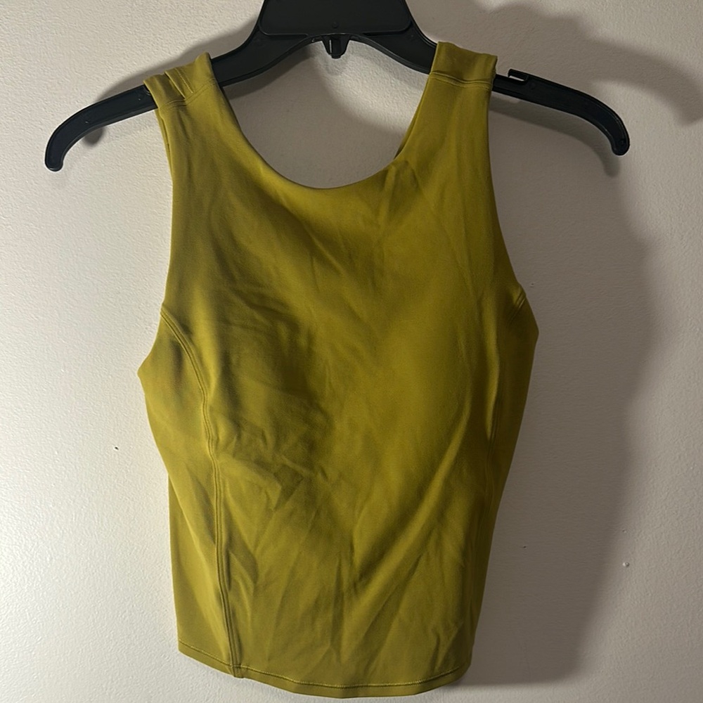 Lululemon Nulu Twist-Back Yoga Tank Top..Auric Gold LIKENEW!SIZE4